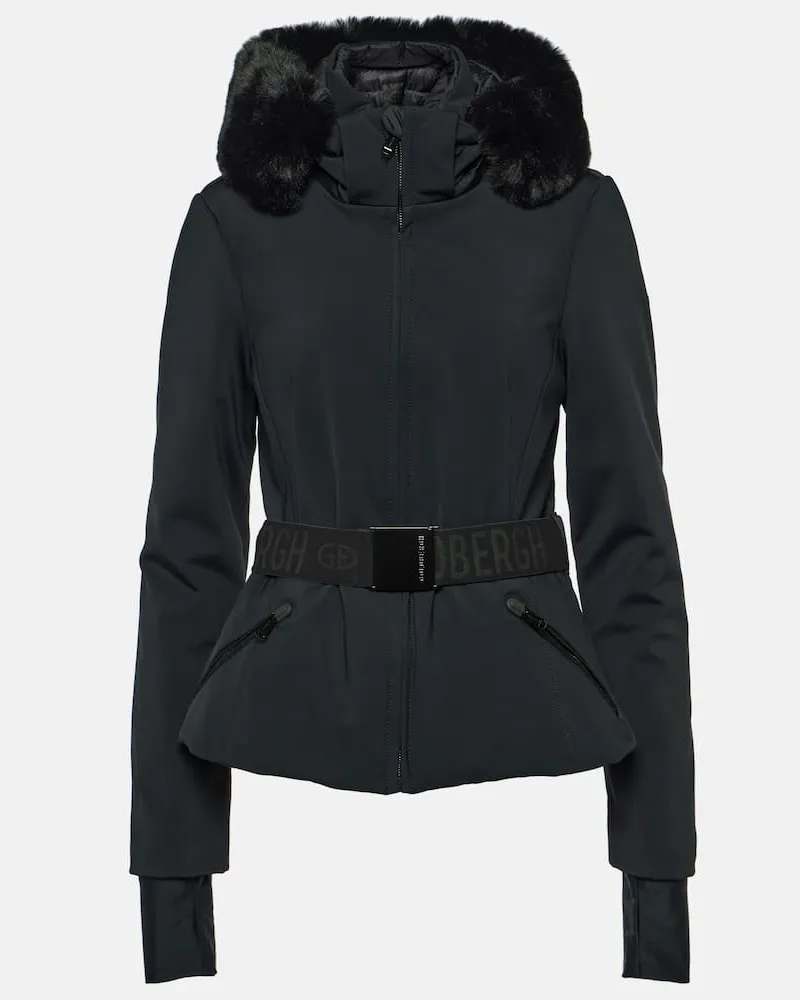 GOLDBERGH Skijacke Hida mit Faux Fur Schwarz