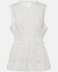 Proenza Schouler White Label Top Birdie aus Baumwollpopeline Weiss