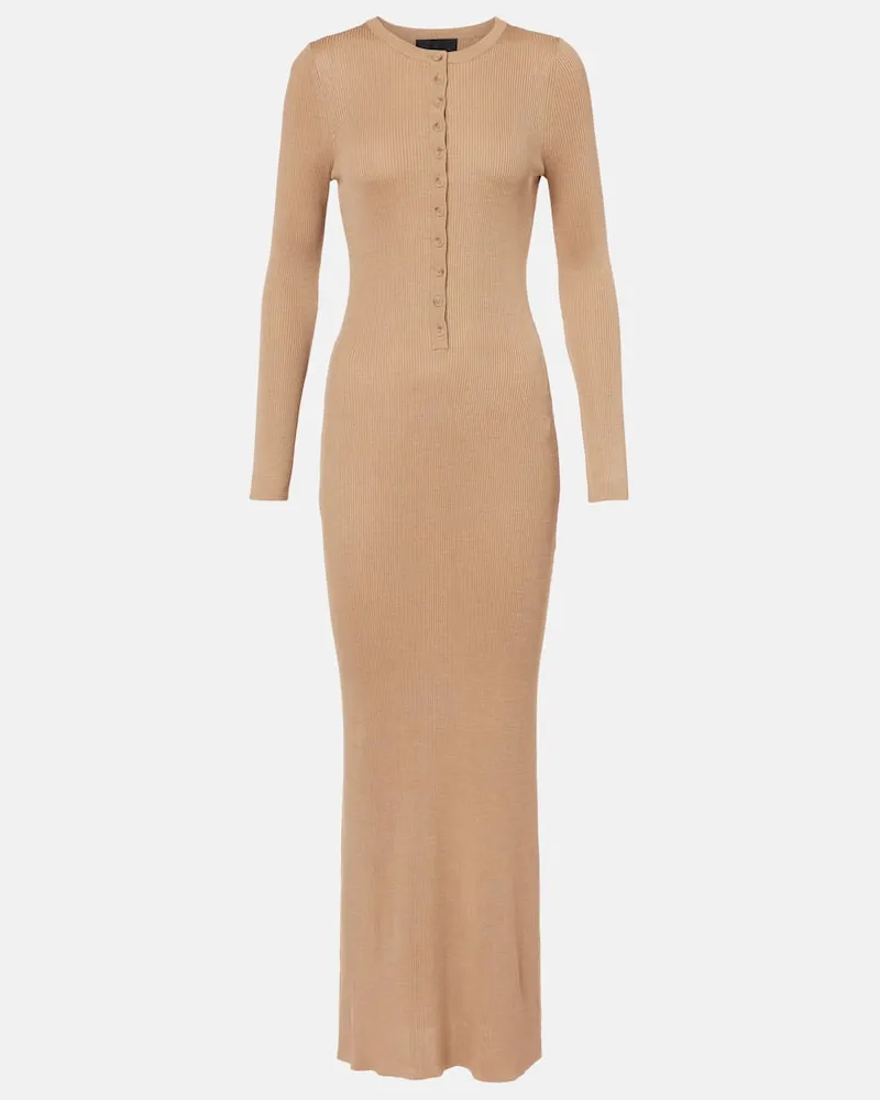 Nili Lotan Maxikleid aus Seide Braun