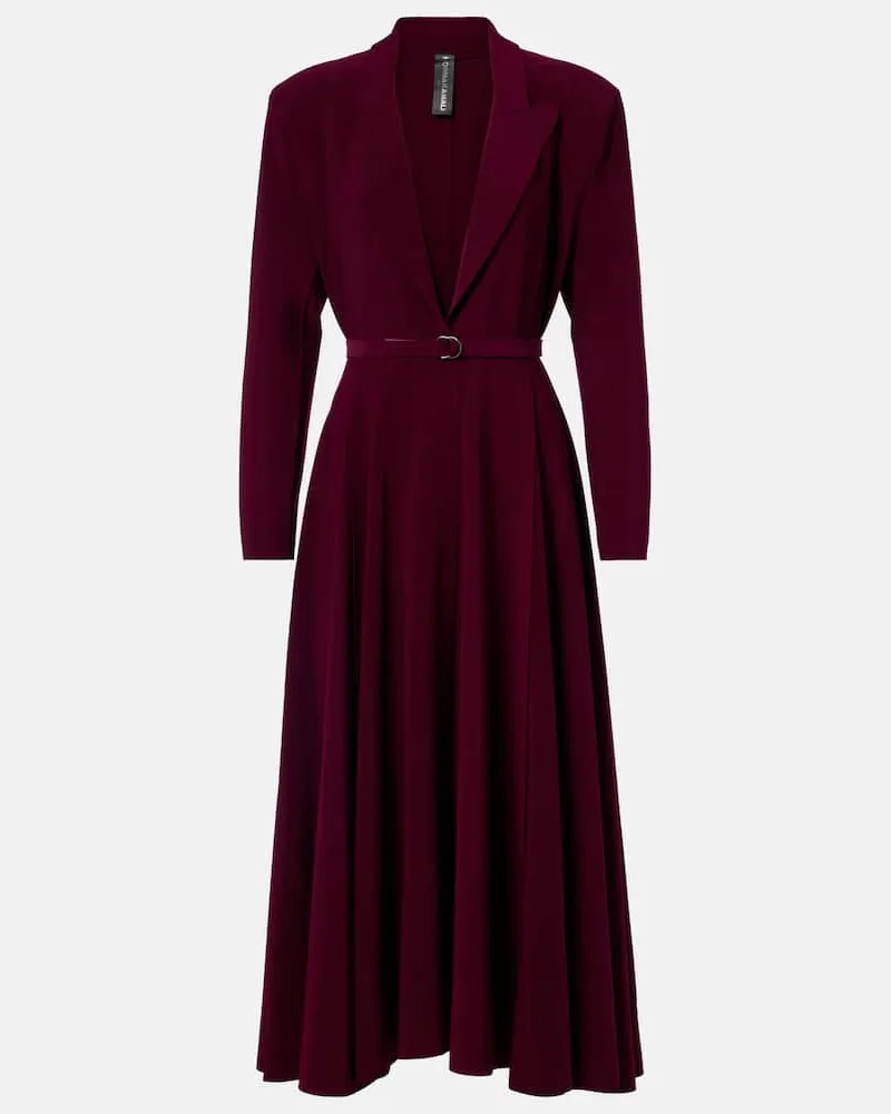 Norma Kamali Hemdblusenkleid aus Satin Lila