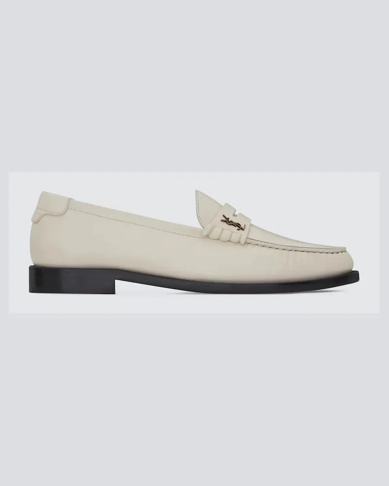 Saint Laurent Loafers Le Loafer aus Leder Weiß