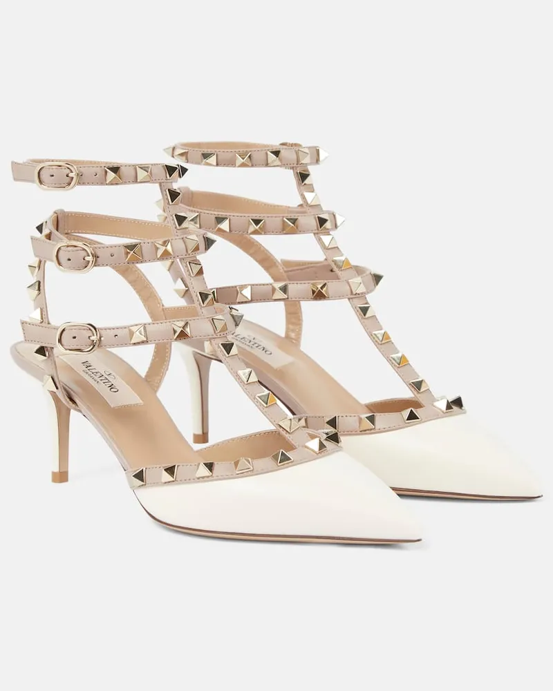 Valentino Garavani Pumps Rockstud 65 aus Leder Weiß