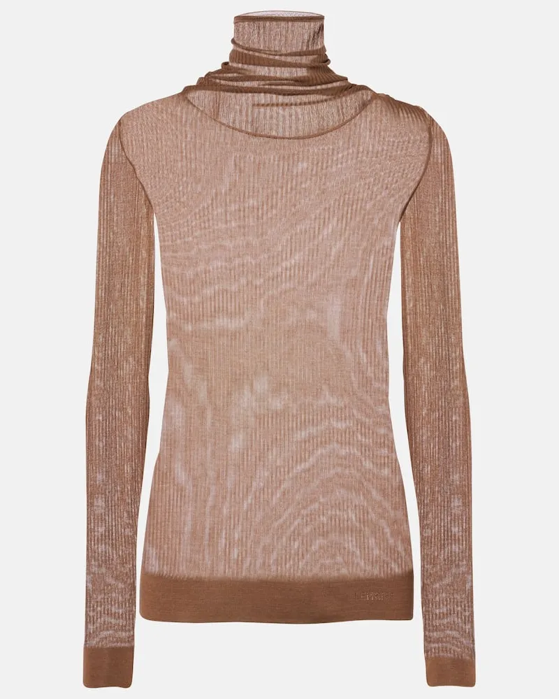 Christophe Lemaire Top aus Rippstrick Braun