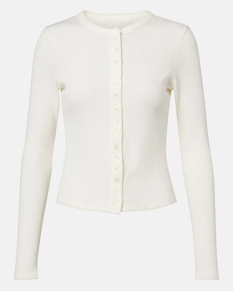 Citizens of humanity Cardigan Kari aus Rippstrick Weiß