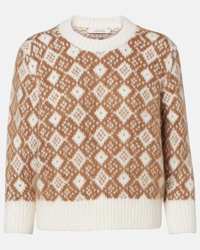 Dorothee Schumacher Pullover Soft Graphics aus Jacquard Beige