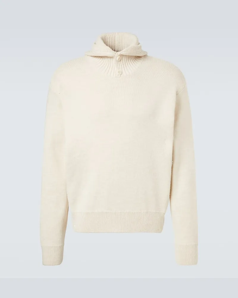 Christophe Lemaire Hoodie aus einem Wollgemisch Weiß
