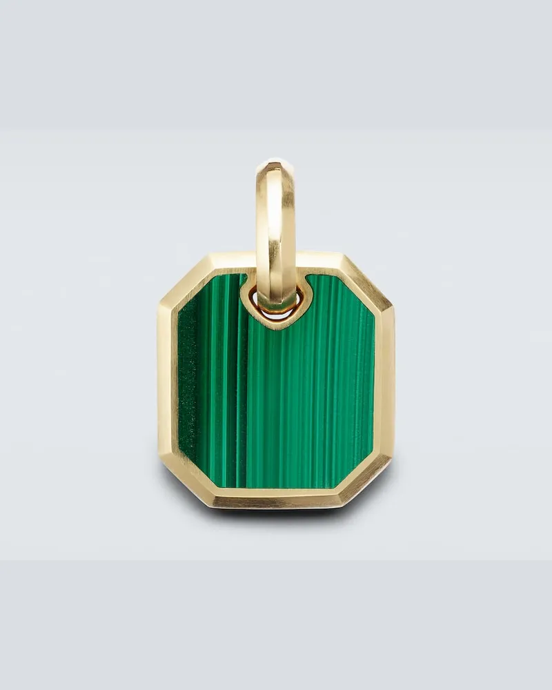 David Yurman Anhänger Amulets aus 18kt Gelbgold mit Malachit Gold