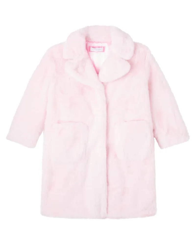 Monnalisa Mantel aus Teddyfleece Rosa
