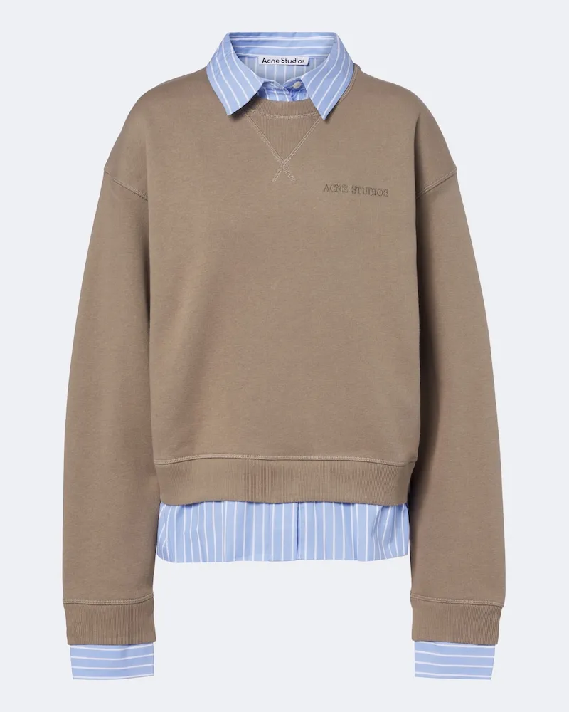 Acne Studios Sweatshirt aus Baumwoll-Jersey Multicolor