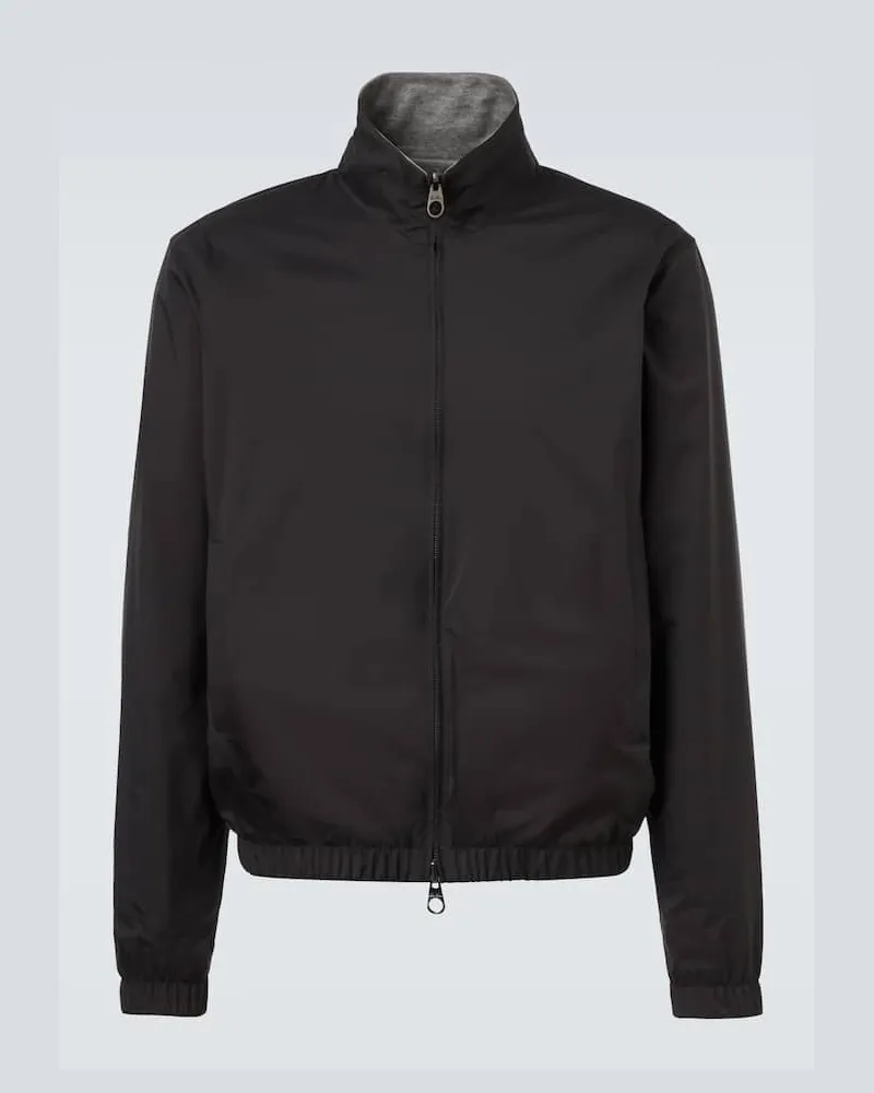 Loro Piana Wendbare Bomberjacke aus Kaschmir Blau