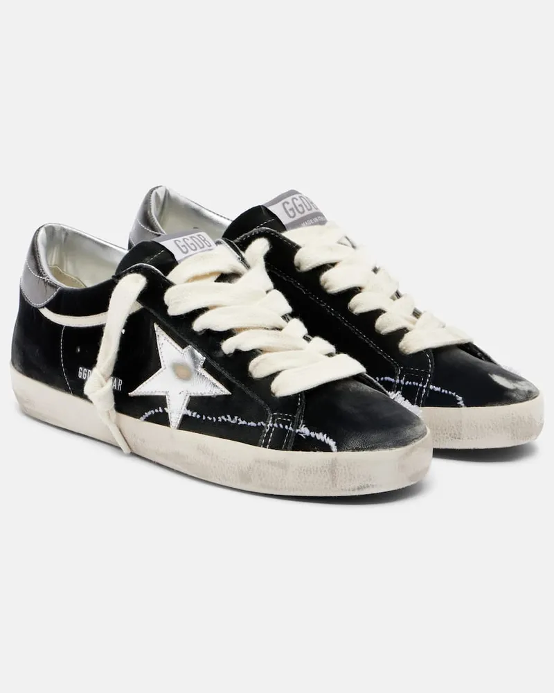 Golden Goose Sneakers Super-Star aus Samt Grau