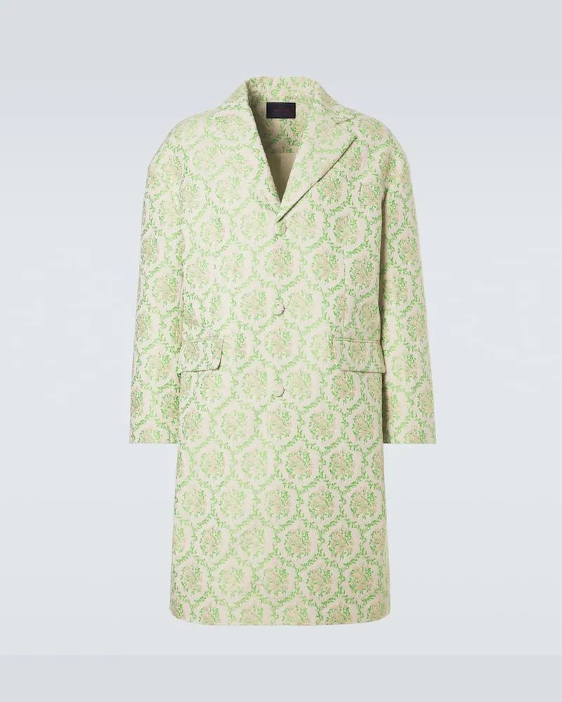 Simone Rocha Mantel aus Jacquard Grün
