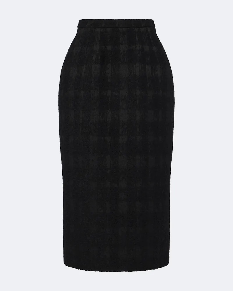 Dolce & Gabbana Bleistiftrock aus Bouclé Schwarz