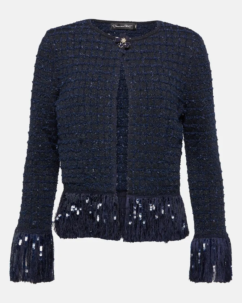 Oscar de la Renta Jacke aus Tweed Multicolor