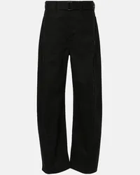 Christophe Lemaire Mid-Rise Wide-Leg Jeans Schwarz