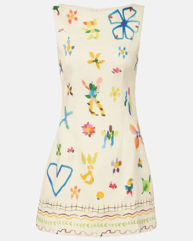 ALEMAIS Alémais Minikleid Sidi aus einem Leinengemisch Multicolor