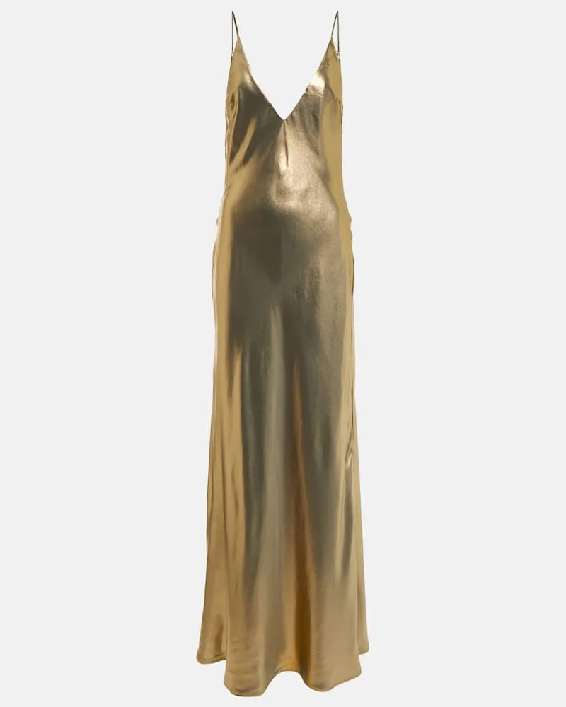 GALVAN Robe aus Seide Gold