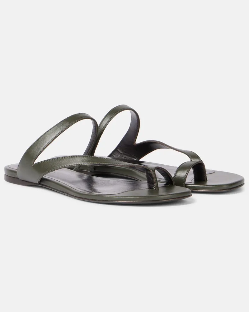 KHAITE Sandalen Aimee aus Leder Grün