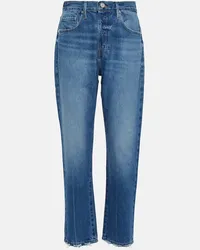 Frame Denim High-Rise Straight Jeans Le Original Blau