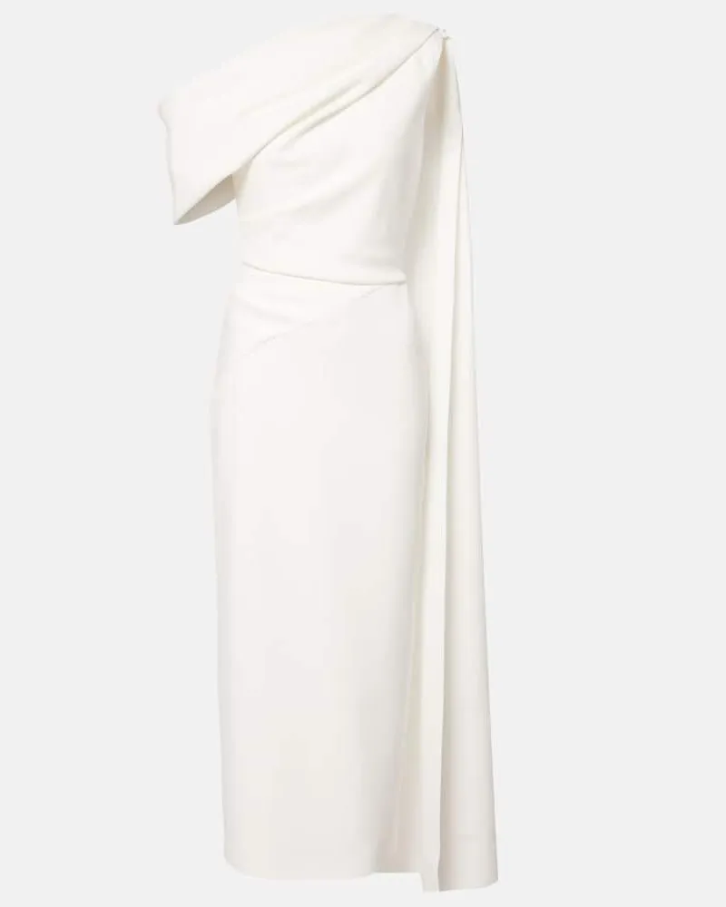 Roksanda Ilincic Bridal One-Shoulder-Robe Maite 2 Weiß