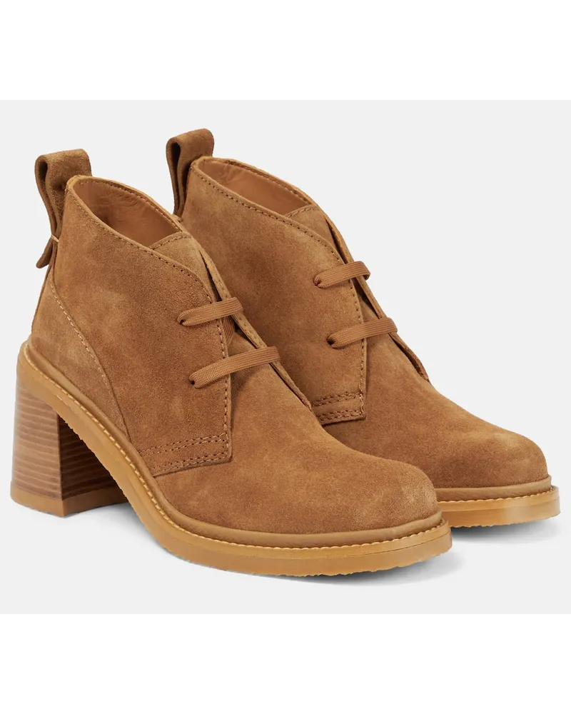 See by Chloé See By Chloe Ankle Boots Bonni aus Veloursleder Braun