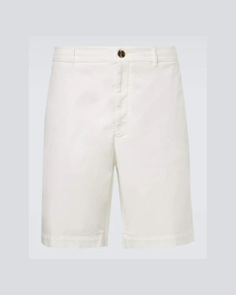 Brunello Cucinelli Bermuda-Shorts aus einem Baumwollgemisch Weiß
