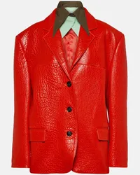 Prada Jacke aus Leder Rot