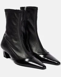 Acne Studios Ankle Boots Bano aus Leder Schwarz