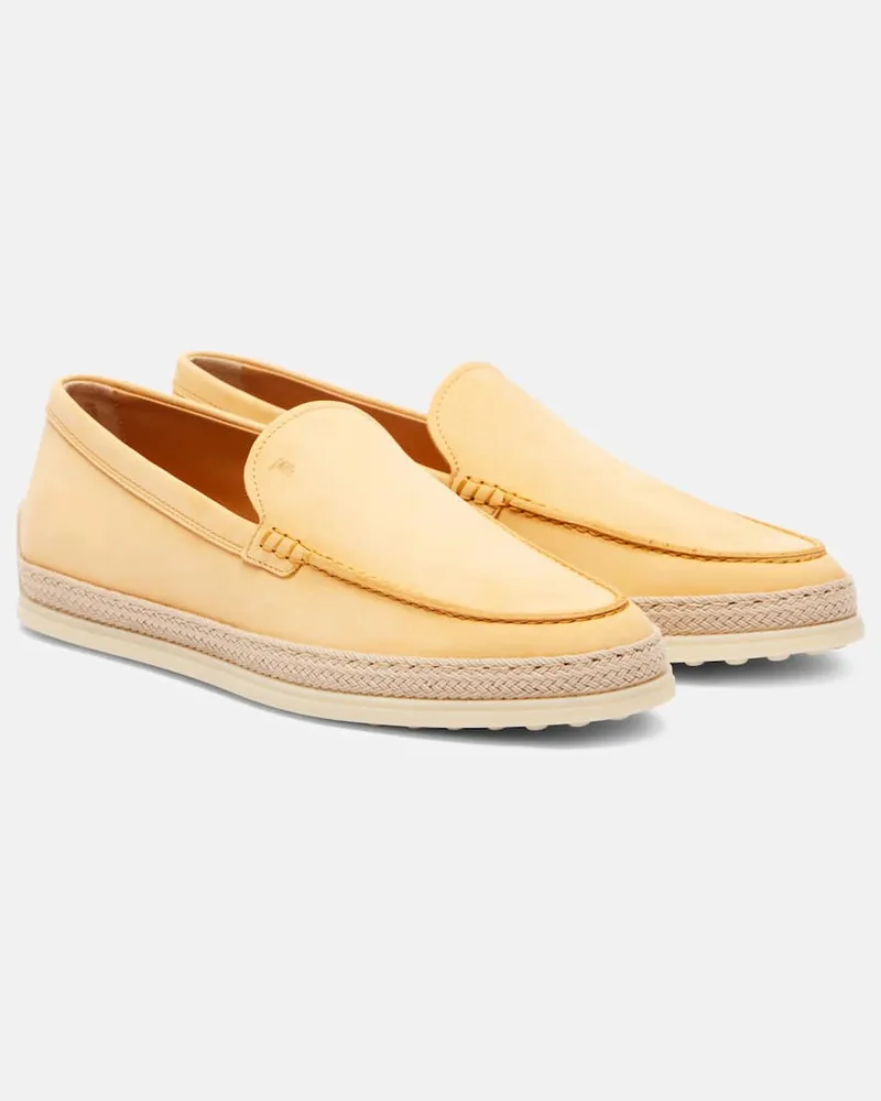 TOD'S Loafers aus Veloursleder Gelb
