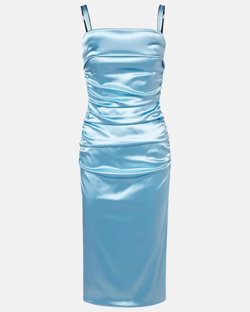 Dolce & Gabbana Cocktailkleid aus Satin Blau