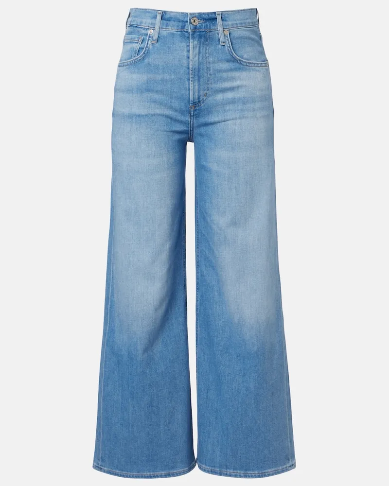 Citizens of humanity Wide-Leg Cropped-Jeans Lyra Blau
