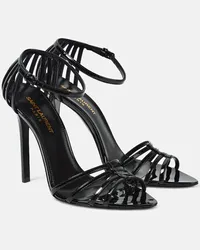 Saint Laurent Sandalen Milena 110 aus Lackleder Schwarz