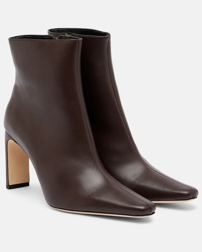 STAUD Ankle Boots Wally 90 aus Leder Braun