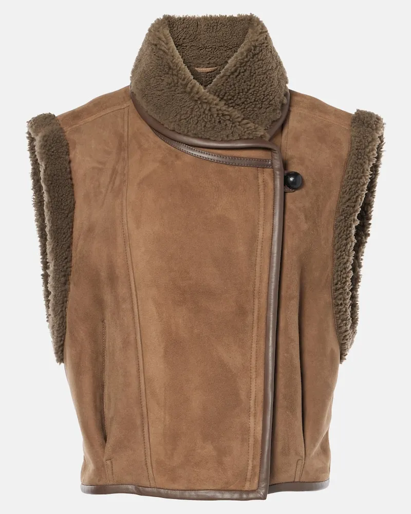 Isabel Marant Weste Alime aus Shearling Braun