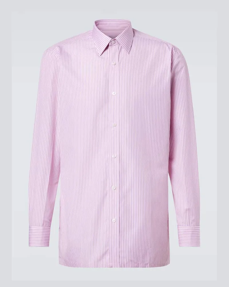 Charvet Hemd aus Baumwollpopeline Rosa