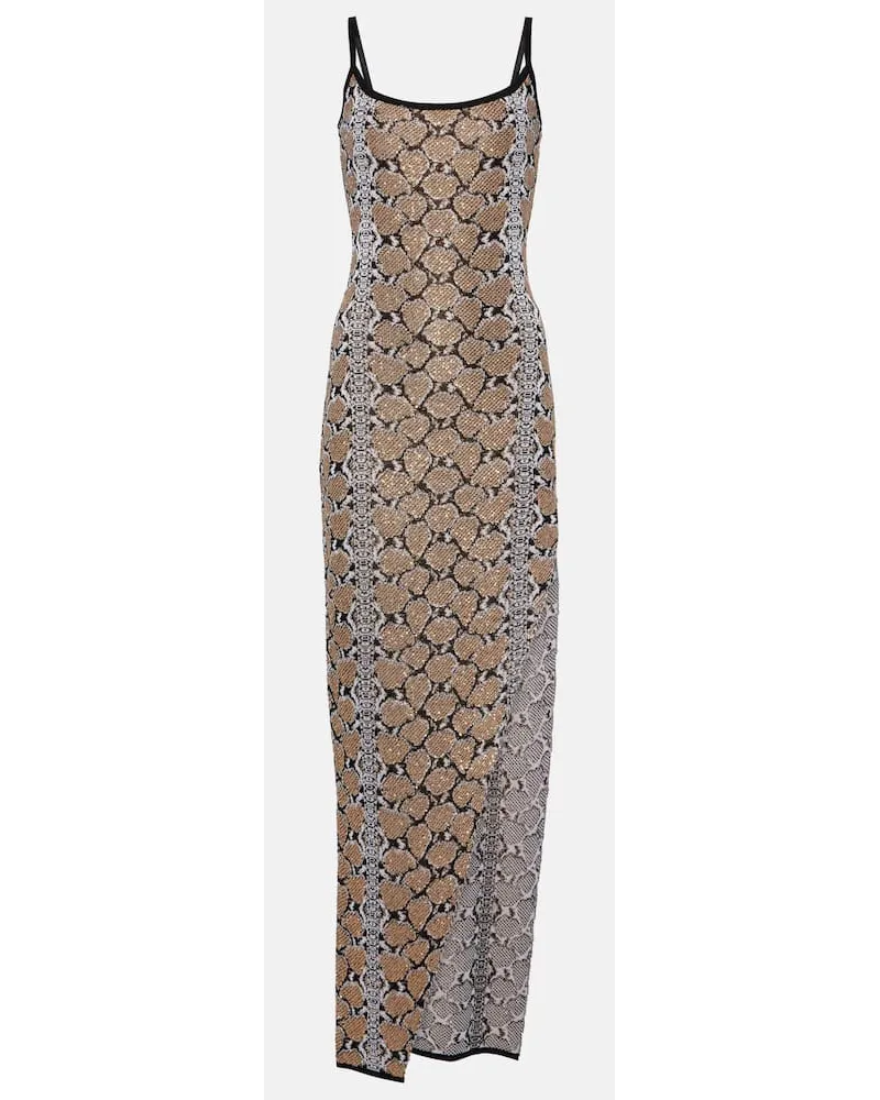 Balmain Bedrucktes Maxikleid Multicolor