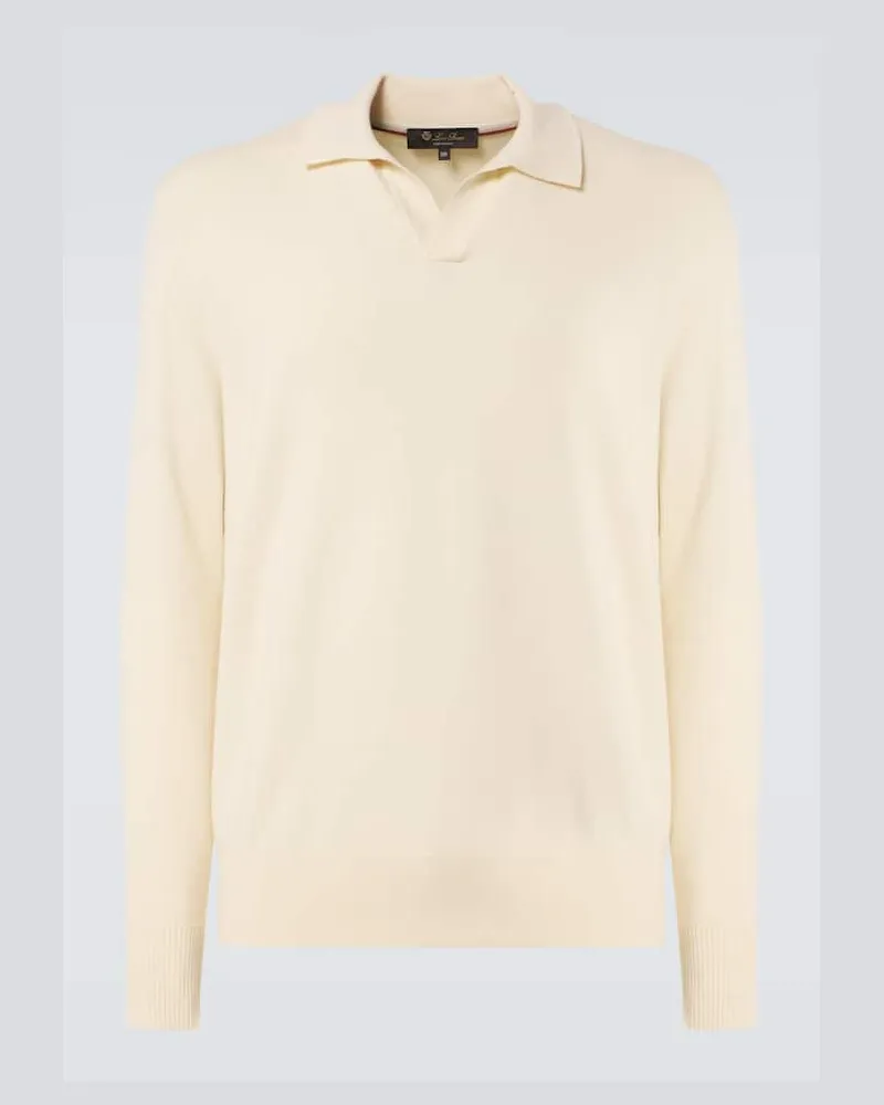 Loro Piana Polopullover aus Wolle Beige