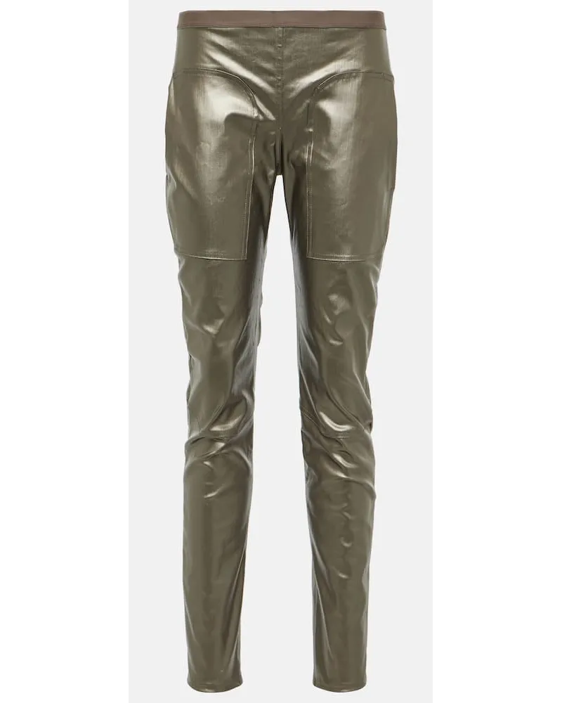 Rick Owens Leggings aus Denim Silber
