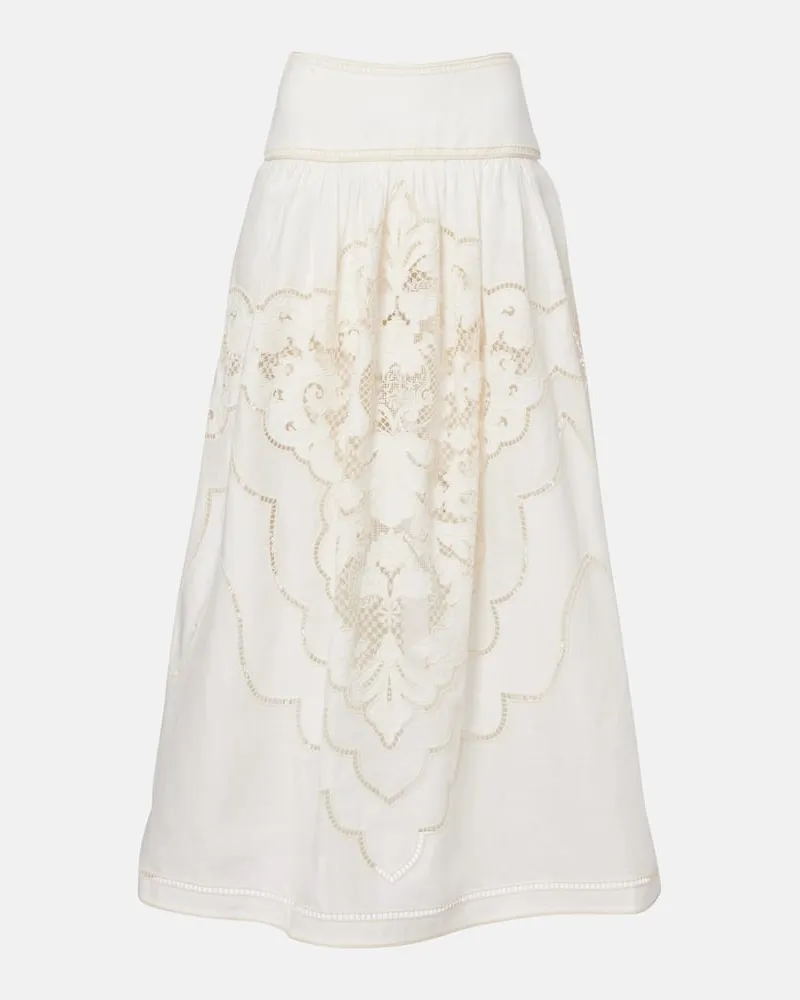 Zimmermann Maxirock Daylight aus Leinen Weiß