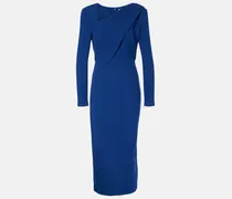 Midikleid aus Woll-Crêpe