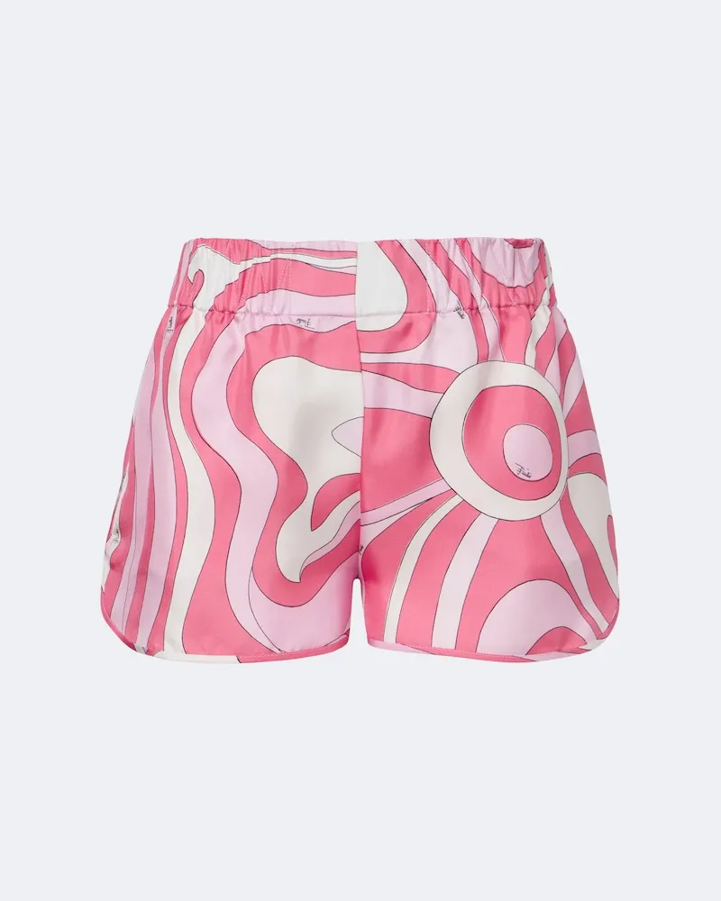 Emilio Pucci Shorts Marmo aus Seiden-Twill Rosa