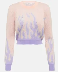 Alessandra Rich Pullover aus einem Mohairgemisch Pink