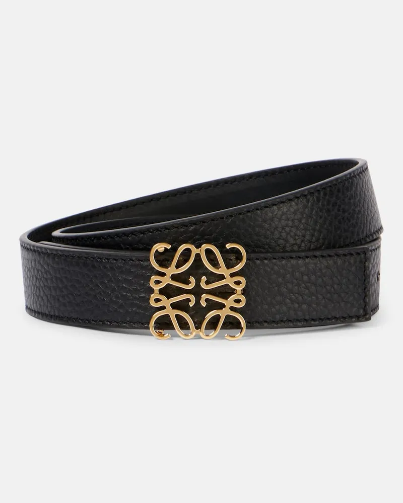 Loewe Gürtel Anagram aus Leder Schwarz