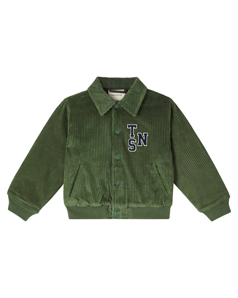 The New Society Jacke Mikel aus Baumwoll-Cord Grã¼n