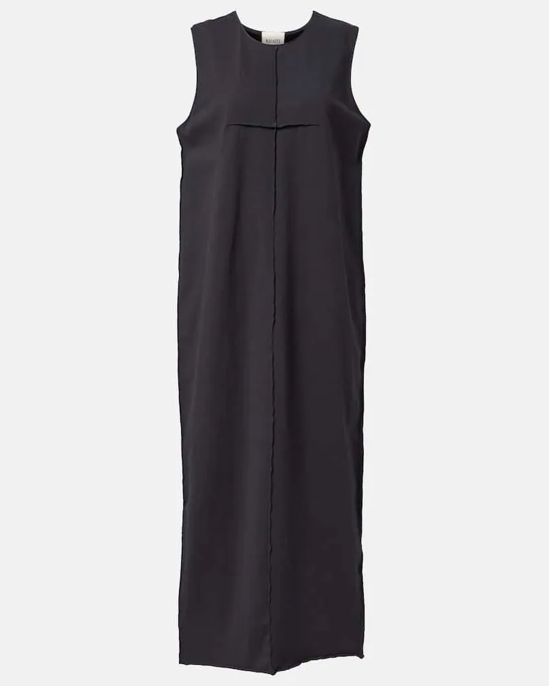 KHAITE Maxikleid Hal aus Baumwolle Schwarz