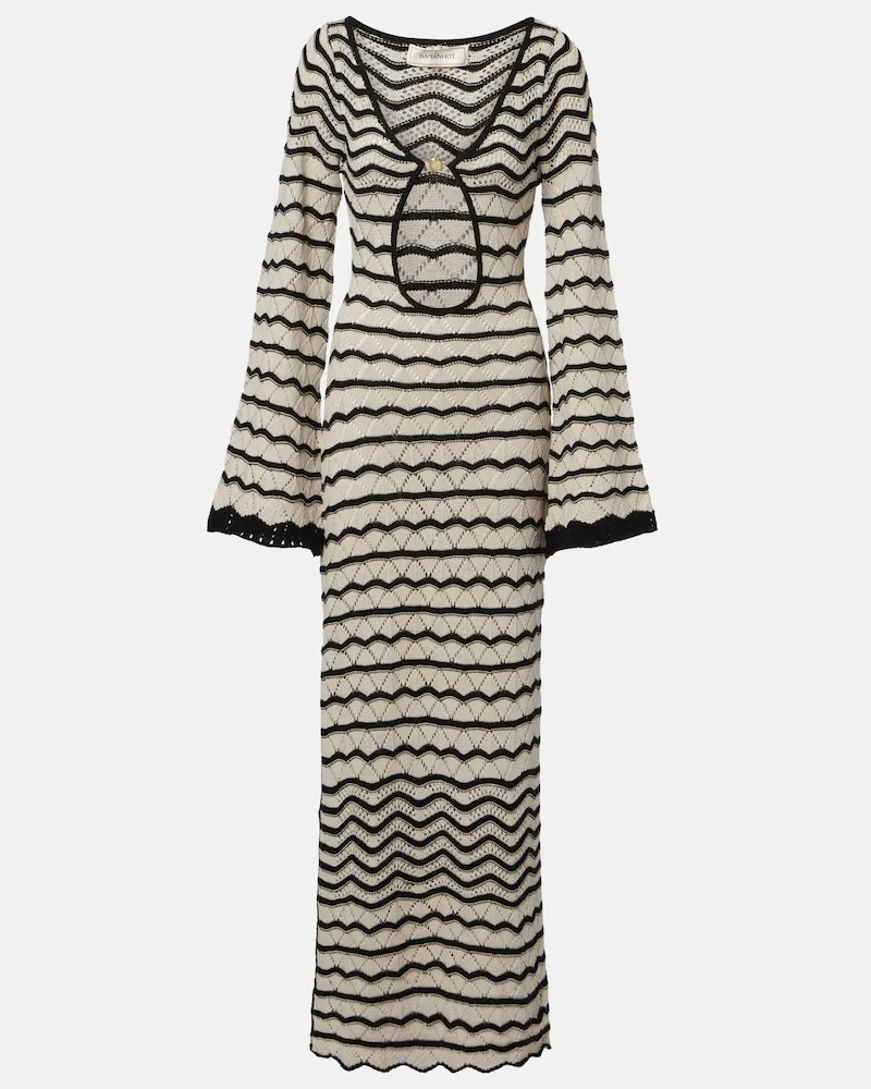 BANANHOT Maxikleid Rey aus Häkelstrick Weiß