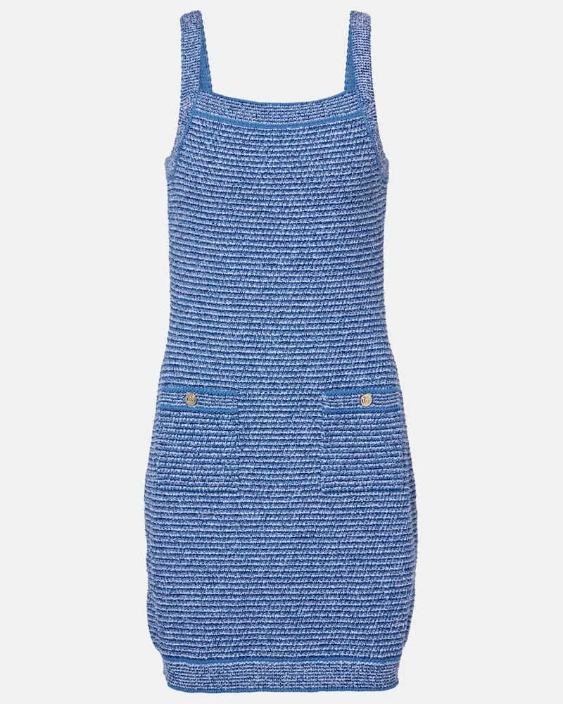 Gucci Minikleid aus einem Baumwollgemisch Blau