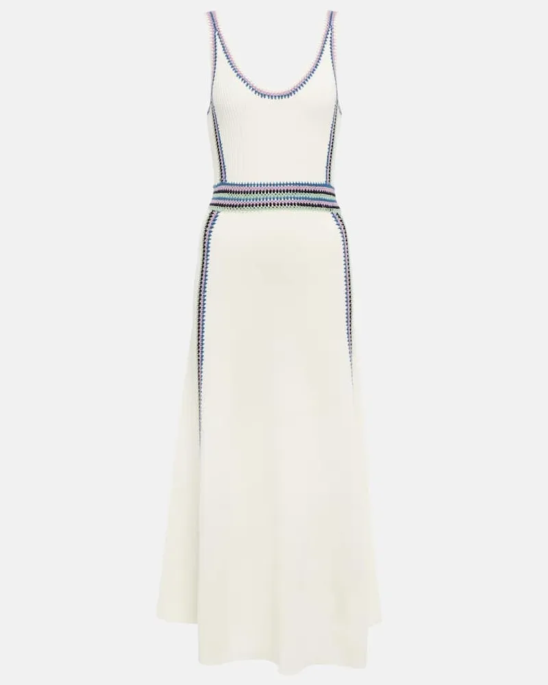 Chloé Chloé Besticktes Maxikleid aus Wolle Multicolor