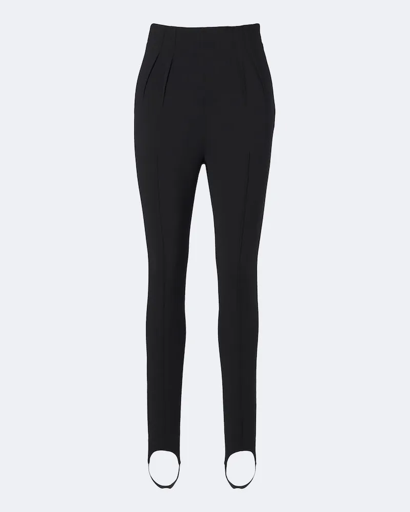 Thierry Mugler Stegleggings aus einem Wollgemisch Schwarz