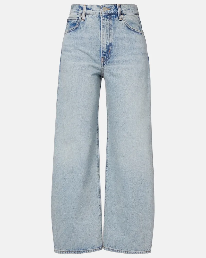 Frame Denim Barrel Jeans The Bow Crop Blau
